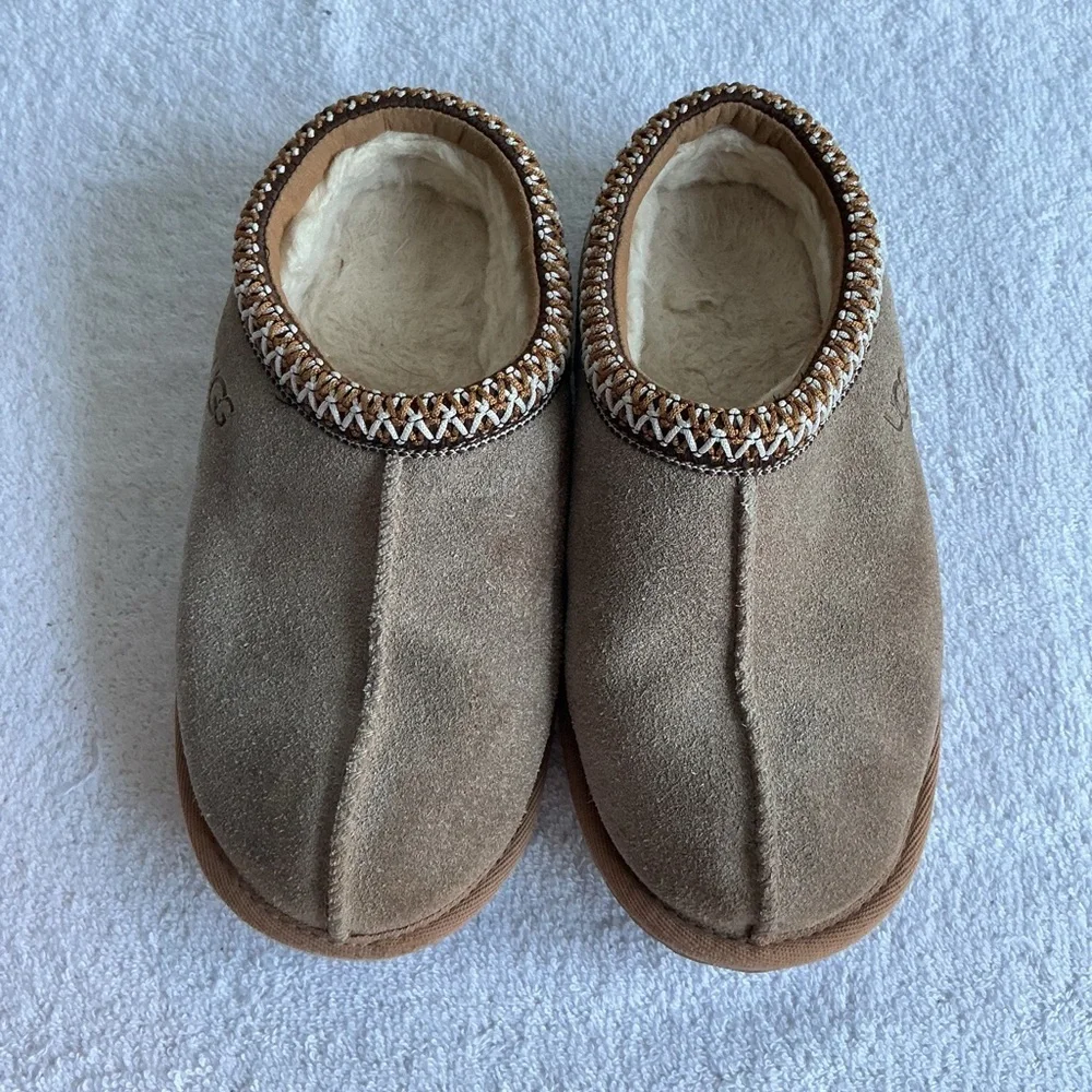 UGG Kids Tan and Brown Slippers